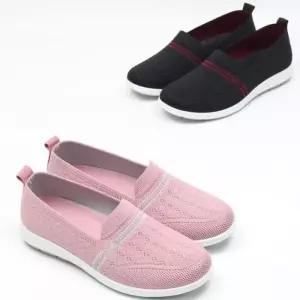 [옷자락]여자 데일리 발편한 모던 니트 슬립온 플랫슈즈