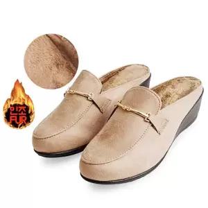 [세자매]겨울 후끈한퍼 여성블로퍼 5cm 여자털슬리퍼 구두