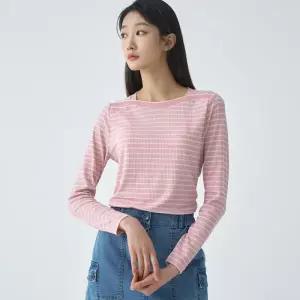 [지센]보트넥 스트라이프 긴팔 티셔츠 LCTSO222_PK