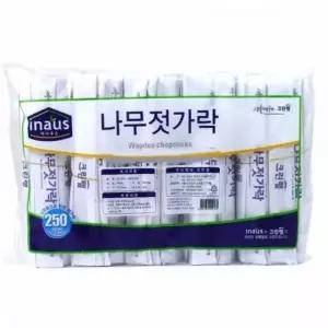 나무젓가락 20cm 250개입 일회용 도시락 우드젓가락