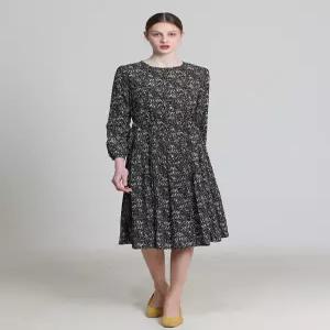 [쉬즈미스][오조크(OZOC)] 라운드넥 플리츠 플로럴 원피스 (택가격 87000원)