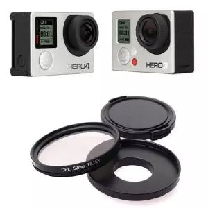 고프로 히어로 3+ 4 블랙 실버 호환 액션캠 CPL 필터 렌즈 편광 52mm