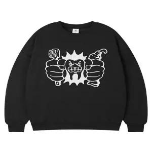 [탑보이][탑보이] 덴티스트 오버핏 프린팅 스웨트 셔츠 (PTM2141)