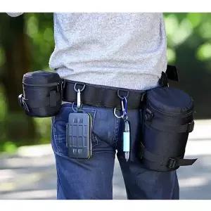 [셀러에이드]DSLR 카메라 촬영 벨트 휴대용 고리 스트랩 파우치 가방