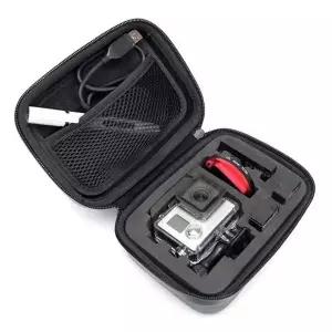 [셀러에이드]소형 포터블 하드 케이스 파우치 고프로11 블랙 호환