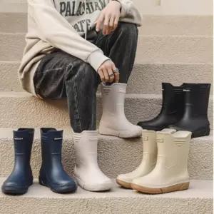 남성용 긴 장마대비 방수 세차 레인부츠 3컬러 작업용 낚시 방수장화 심플 신발 기장