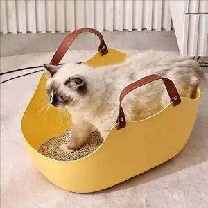 [셀러에이드]오픈형 펫 용품 화장실 모래통 반려묘 화장실 고양이 정리함 변기