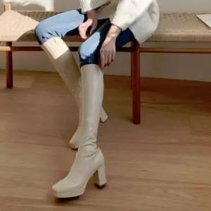 세련된부츠 플랫폼 힐 포인트 여성 하이힐 롱부츠 디자인 슈즈 5FWY