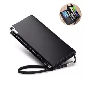 카드수납 똑딱이 지퍼 소가죽 장지갑 세련 남친 선물 CXO3+8WtB