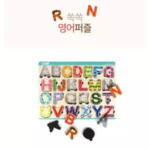 첫영어학습교구 재미쑥쑥 원목 영어퍼즐 영단어게임 언어자석놀이 조기영어