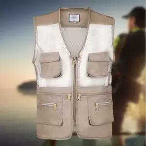 [옷자락]남자 여름 아웃도어 낚시용 매쉬 멀티 포켓 조끼