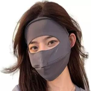 페이스 UV 커버링 UPF 50 여성 자외선 차단 마스크 세탁 가능 야외에서 달리기용으로 재사용