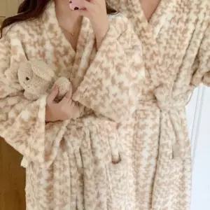 목욕용품 여성 남성 커플 로브 극세사 수면 가운 홈웨어