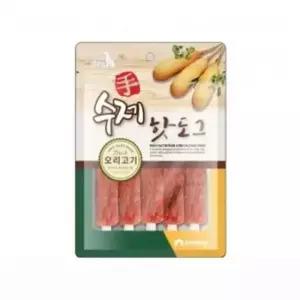 [반려] 간식 오리 10팩 고기 핫도그 100g 애완동물 수제 강아지