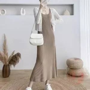 골지 롱 원피스 M 카멜 여름롱원피스 동탄룩