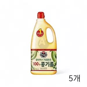 백설 대두유 1.8L x 5개 콩기름 식당식용유 튀김기름