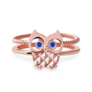 실반지 로열 블루 링 부엉이반지