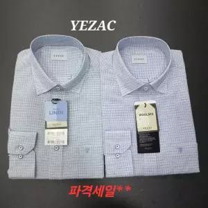 [예작]린넨울믹스 체크남방 긴소매 일반핏 카라스냅단추(똑딱이) YJ3SUR516