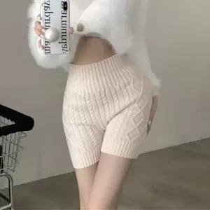 니트 힙워머 겨울 보온 속바지 꽈배기 교복 학생 수면