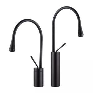 아우얼스룸 수전 주방 씽크볼 세면대 블랙 싱크대 세면기 1홀 샤워 거위목