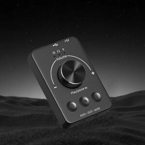 USB 볼륨 조절 손잡이 멀티미디어 PC 컴퓨터 스피커 컨트롤러 지원 원키 음소거 Bluetooth 호환