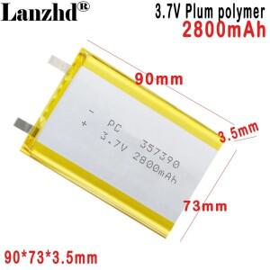 357390 폴리머 리튬 배터리 소프트 팩 전자 장난감 노트북 게임 콘솔 태양열 램프 디지털 카메라용 3.7V