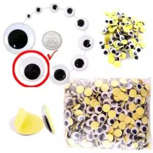 [문구/오피스] 접착식 눈알  대용량 30mm  스티커 인형눈알 -약250개입