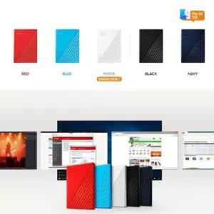 데이터 백업 화이트 외장하드 슬림 휴대용