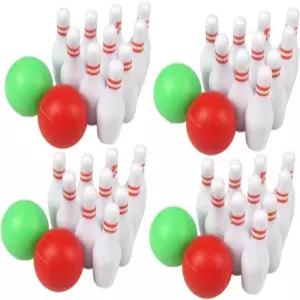 밀리스텐 공예 및 유치원 활동을 위한 집 장식 사진 소품용 시뮬레이션 볼링 미니 모델 4종 세트