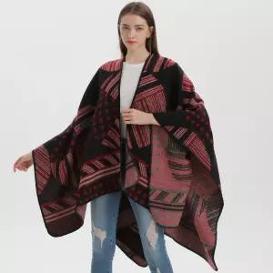 여자망토 도톰한 숄 보온 트임 망토 니트 목도리 심쿵마켓