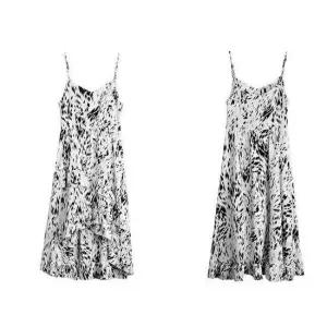 쉬폰 나염 여성 끈 나시 캉캉 원피스 여름 휴양지룩