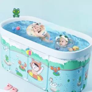 onyou 공기주입없는 쌍둥이 신생아 실내용 접이식 목욕 간이욕조 목욕통