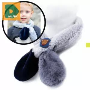 겨울 털목도리 방한용 방풍 폭신 감싸는 유아 외출 통학 따뜻한 목 실내외 걸음마 입문용 어린이 보온 아동