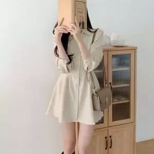 여성 3컬러 봄 데이트룩 하객룩 A라인 플레어 원피스