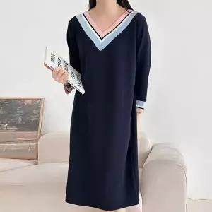 [하프클럽/]빅사이즈 603 달달밴딩브이넥원피스 DBSX431