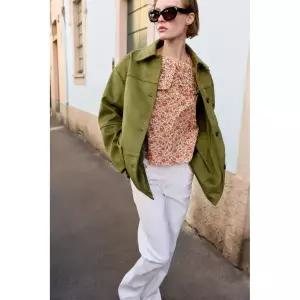 ZARA 페이크 스웨이드 코트 - 피스타초 579585