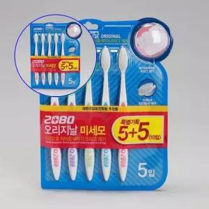 쌍문상회 애경 칫솔 2080 오리널 미세모 5P+5P 1세트