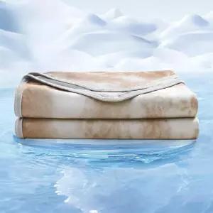 EMME 쿨링 블랭킷 50인치 x70 뜨거운 수면을 위한 Q-Max 0.5 밤에 땀을 흘릴 수 있는 스 서머 침대용 카키