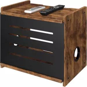 호모데 라우터 선반 우드 와이파이 박스 하이더 프로젝터 스탠드 모뎀 보관함 파워 스트립 케이블 관리 랙