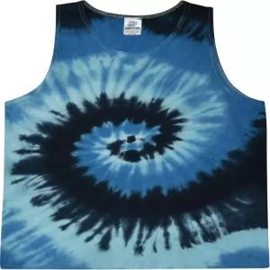 콜론 유니 타이 다이 탱크 탑 - 남녀 비치 민소매 여름 비치웨어