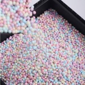 DIY Ma Caron 컬러 폼 볼 플로우 스타 선물 상자 점액 채워진 입자 깜짝 액세서리 2019 10g 25 그램/가방