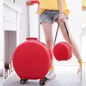 동그란 기내용 캐 20인치 가방 원형 보조 여행