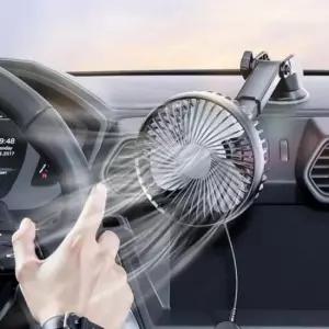 [CAR] 차량용 DC USB 흡착식 공기순환 모터 선풍기 단일 미니 자동차 팬