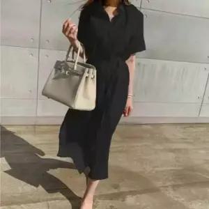 시원한 린넨 버튼업 반팔 셔츠 원피스 베이직 드레스