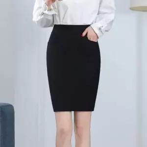 H라인 오피스룩 정장스커트 뒷트임 정장치마 면접 올