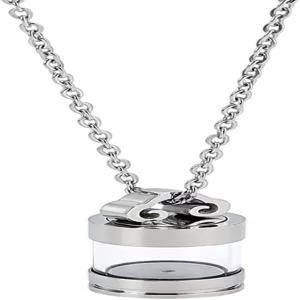 크래피멜로디 304 스테인리스 스틸 유골함 목걸이 은 조각 클리어 컬럼 유리 튜브 바이알 화장 기념 보석