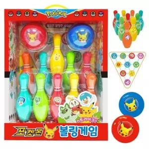 포켓몬 볼링 게임 세트 볼링공 핀 세움판 놀이 완구
