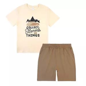 유치원 초등남아 캠핑 프린팅 반팔 반바지 주니어 여행 편안한
