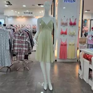 [비비안]꾸띄르 고급 케미컬자수 원피스슬립 FS974A-LGR