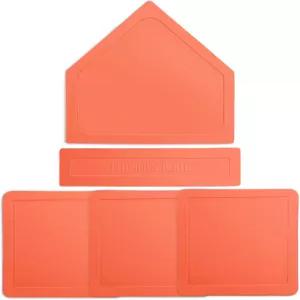 캐논 스포츠 던지기 베이스 세트 - 내구성이 뛰어난 고무 홈 플레이트 5개 투수 마운드 및 3개 야구